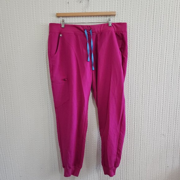 FIGS Zamora Jogger Scrub Pants Raspberry Sorbet Women's Size X-Large - Picture 1 of 12